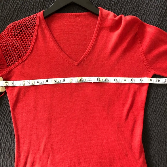 Cool Knit Sweater with Mesh Detail AND Fringe! Circa Y2K - Picture 8 of 8